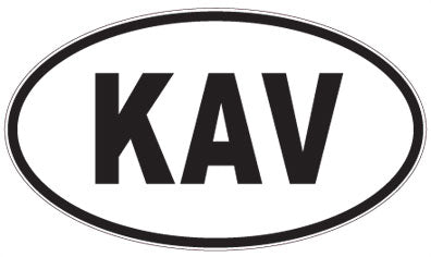 KAV - 3 Letter Initials Oval Magnet