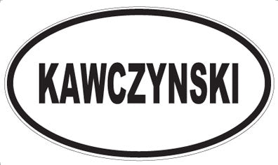 KAWCZYNSKI - Oval Sticker