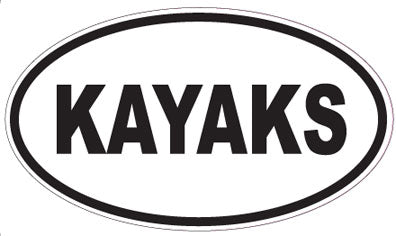 KAYAKS - Oval Sticker