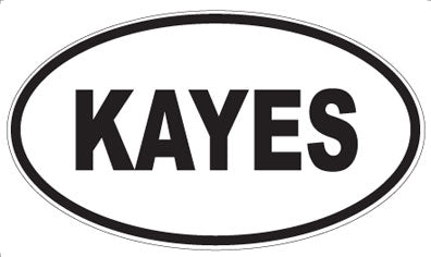 KAYES - Oval Sticker