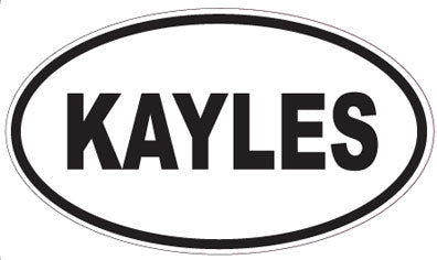 KAYLES - Oval Sticker