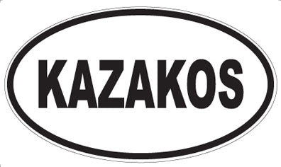 KAZAKOS - Oval Magnet