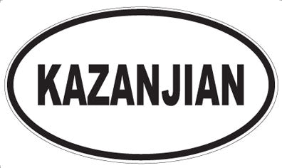 KAZANJIAN - Oval Sticker