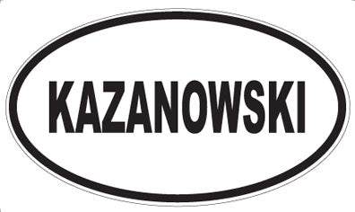 KAZANOWSKI - Oval Sticker