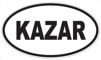 KAZAR - Oval Sticker