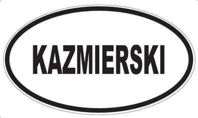 KAZMIERSKI - Oval Sticker
