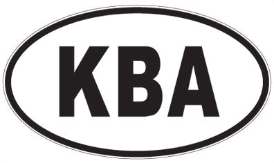 KBA - 3 Letter Initials Oval Sticker