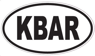 KBAR - Oval Sticker
