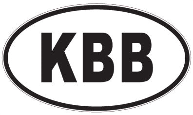 KBB - 3 Letter Initials Oval Magnet