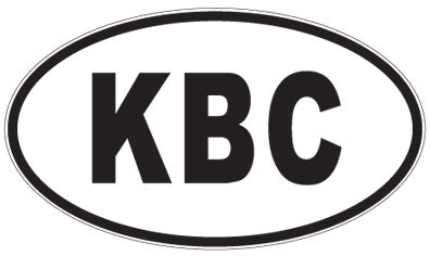 KBC - 3 Letter Initials Oval Sticker