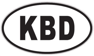 KBD - 3 Letter Initials Oval Magnet