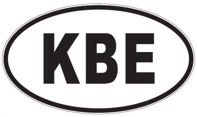 KBE - 3 Letter Initials Oval Magnet