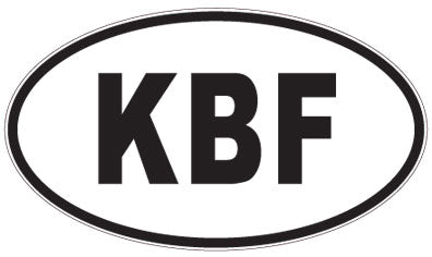 KBF - 3 Letter Initials Oval Magnet