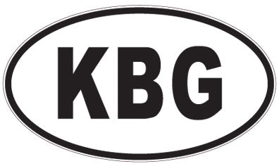 KBG - 3 Letter Initials Oval Magnet