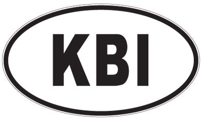 KBI - 3 Letter Initials Oval Sticker