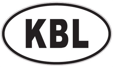 KBL - 3 Letter Initials Oval Sticker