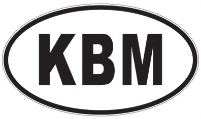 KBM - 3 Letter Initials Oval Magnet