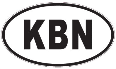 KBN - 3 Letter Initials Oval Magnet