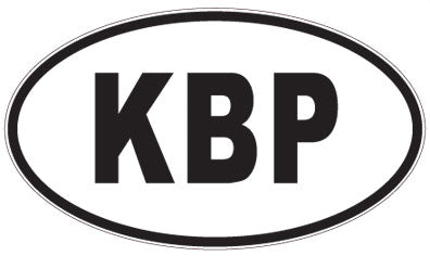 KBP - 3 Letter Initials Oval Sticker