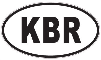 KBR - 3 Letter Initials Oval Magnet