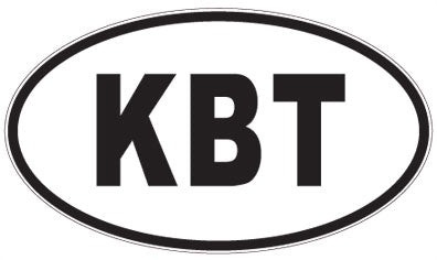 KBT - 3 Letter Initials Oval Magnet