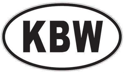 KBW - 3 Letter Initials Oval Magnet