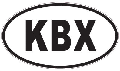 KBX - 3 Letter Initials Oval Magnet