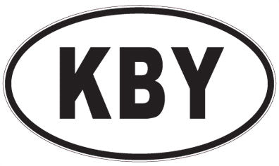 KBY - 3 Letter Initials Oval Sticker