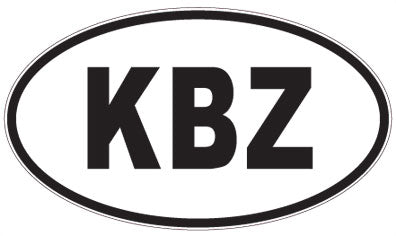 KBZ - 3 Letter Initials Oval Sticker
