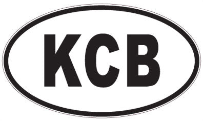 KCB - 3 Letter Initials Oval Sticker