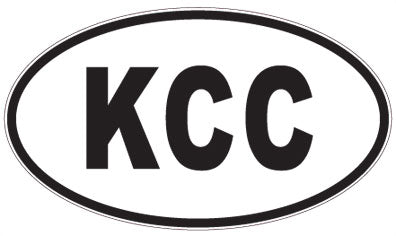 KCC - 3 Letter Initials Oval Sticker