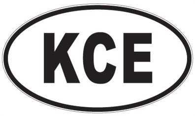 KCE - 3 Letter Initials Oval Magnet
