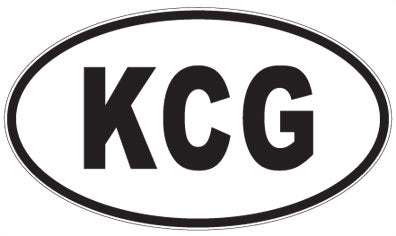 KCG - 3 Letter Initials Oval Magnet