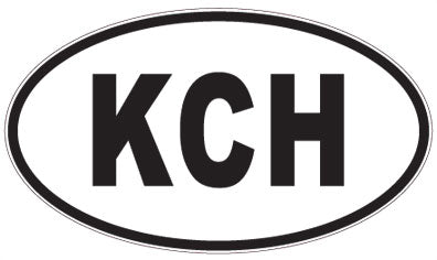 KCH - 3 Letter Initials Oval Sticker