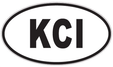 KCI - 3 Letter Initials Oval Magnet