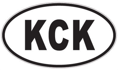 KCK - 3 Letter Initials Oval Magnet