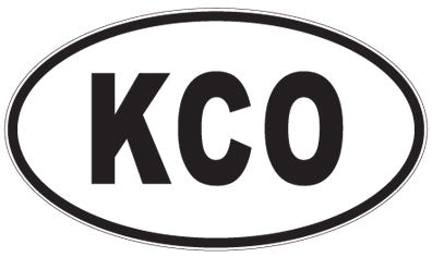 KCO - 3 Letter Initials Oval Magnet