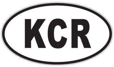 KCR - 3 Letter Initials Oval Magnet