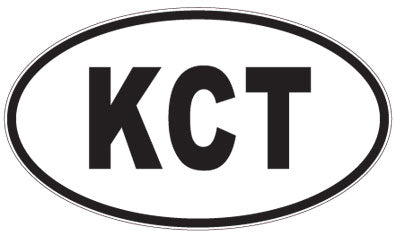 KCT - 3 Letter Initials Oval Sticker