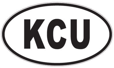 KCU - 3 Letter Initials Oval Magnet