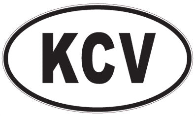 KCV - 3 Letter Initials Oval Magnet