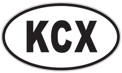 KCX - 3 Letter Initials Oval Magnet