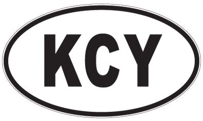 KCY - 3 Letter Initials Oval Magnet