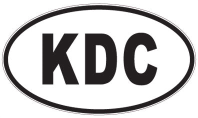 KDC - 3 Letter Initials Oval Sticker