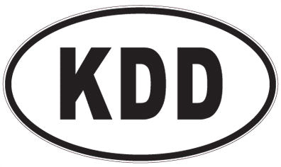 KDD - 3 Letter Initials Oval Sticker