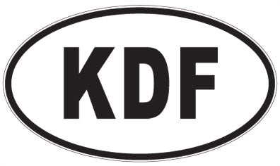 KDF - 3 Letter Initials Oval Magnet