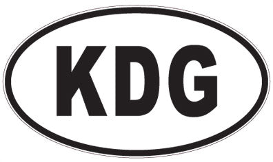 KDG - 3 Letter Initials Oval Sticker