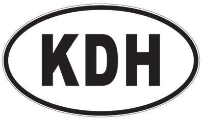 KDH - 3 Letter Initials Oval Magnet