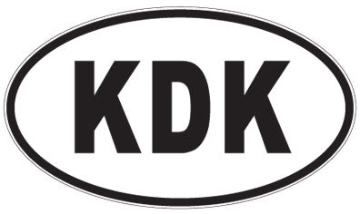 KDK - 3 Letter Initials Oval Magnet