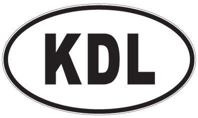 KDL - 3 Letter Initials Oval Magnet